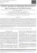 Cover page: LATE-NC risk alleles (in TMEM106B, GRN, and ABCC9 genes) among persons with African ancestry.