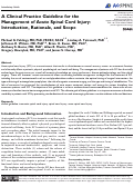 Cover page: A Clinical Practice Guideline for the Management of Acute Spinal Cord Injury: Introduction, Rationale, and Scope.