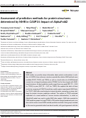 Cover page: Assessment of prediction methods for protein structures determined by NMR in CASP14: Impact of AlphaFold2