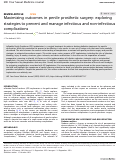 Cover page: Maximizing outcomes in penile prosthetic surgery: exploring strategies to prevent and manage infectious and non-infectious complications.