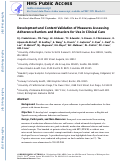 Cover page: Development and content validation of measures assessing adherence barriers and behaviors for use in clinical care