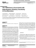 Cover page: The TRHR Gene Is Associated with Hypothalamo-Pituitary Sensitivity to Levothyroxine