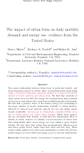 Cover page: The impact of urban form on daily mobility demand and energy use: Evidence from the United States