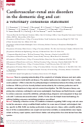 Cover page: Cardiovascular–renal axis disorders in the domestic dog and cat: a veterinary consensus statement