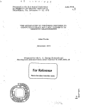 Cover page: THE APPLICATION OF JOSEPHSON JUNCTIONS TO COMPUTER STORAGE and LOGIC ELEMENTS TO MAGNETIC MEASUREMENTS