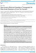 Cover page: Non-Invasive Electrical Impedance Tomography for Multi-Scale Detection of Liver Fat Content