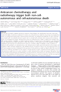 Cover page: Anticancer chemotherapy and radiotherapy trigger both non-cell-autonomous and cell-autonomous death