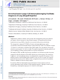 Cover page: Bronchoalveolar Lavage Cell Immunophenotyping Facilitates Diagnosis of Lung Allograft Rejection