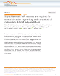 Cover page: Suprachiasmatic VIP neurons are required for normal circadian rhythmicity and comprised of molecularly distinct subpopulations.