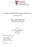 Cover page: Evaluation of the Massachusetts Smoke-free Workplace Law