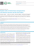 Cover page: Spatial scales of interactions among bacteria and between bacteria and the leaf surface