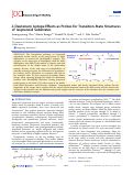 Cover page: δ‑Deuterium Isotope Effects as Probes for Transition-State Structures of Isoprenoid Substrates