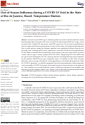 Cover page: Out-of-Season Influenza during a COVID-19 Void in the State of Rio de Janeiro, Brazil: Temperature Matters