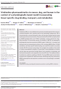 Cover page: Vinblastine pharmacokinetics in mouse, dog, and human in the context of a physiologically based model incorporating tissue‐specific drug binding, transport, and metabolism