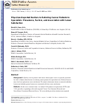 Cover page: Physician‐reported barriers to referring cancer patients to specialists: Prevalence, factors, and association with career satisfaction