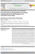 Cover page: Evaluating clinical observation versus Spatial Frequency Domain Imaging (SFDI), Laser Speckle Imaging (LSI) and thermal imaging for the assessment of burn depth