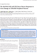 Cover page: The MAP3Ks DLK and LZK Direct Diverse Responses to Axon Damage in Zebrafish Peripheral Neurons.