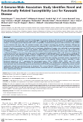 Cover page: A Genome-Wide Association Study Identifies Novel and Functionally Related Susceptibility Loci for Kawasaki Disease