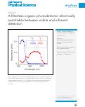 Cover page: A filterless organic photodetector electrically switchable between visible and infrared detection