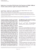 Cover page: Replication of Associations With Psychotic-Like Experiences in Middle Childhood From the Adolescent Brain Cognitive Development (ABCD) Study