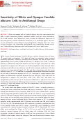 Cover page: Sensitivity of White and Opaque Candida albicans Cells to Antifungal Drugs