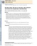 Cover page: Beyond Labor: The Role of Natural and Synthetic Oxytocin in the Transition to Motherhood