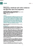 Cover page: Mitigating Curtailment and Carbon Emissions through Load Migration between Data Centers