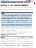 Cover page: Using Molecular Epidemiology to Track Toxoplasma gondii from Terrestrial Carnivores to Marine Hosts: Implications for Public Health and Conservation