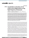 Cover page: Quantitative evaluation of rat sciatic nerve degeneration using high-frequency ultrasound.