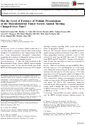 Cover page: Has the Level of Evidence of Podium Presentations at the Musculoskeletal Tumor Society Annual Meeting Changed Over Time?