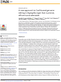 Cover page: A new approach to Cas9-based genome editing in Aspergillus niger that is precise, efficient and selectable