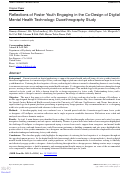 Cover page: Reflections of Foster Youth Engaging in the Co-Design of Digital Mental Health Technology: Duoethnography Study.