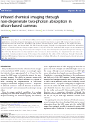 Cover page: Infrared chemical imaging through non-degenerate two-photon absorption in silicon-based cameras