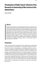 Cover page: Privatization of Public Transit: A Review of the Research on Contracting of Bus Services in the United States