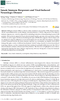 Cover page: Innate Immune Responses and Viral-Induced Neurologic Disease
