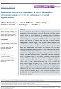 Cover page: Immature reticulocyte fraction: A novel biomarker of hemodynamic severity in pulmonary arterial hypertension