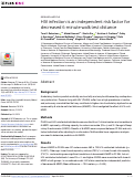 Cover page: HIV infection is an independent risk factor for decreased 6-minute walk test distance