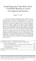 Cover page: Social Proposals Under Rule 14a-8: A Fall-Back Remedy in an Era of Congressional Inaction