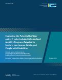 Cover page: Examining the Potential for Uber and Lyft to be Included in Subsidized Mobility Programs Targeted to Seniors, Low Income Adults, and People with Disabilities