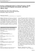 Cover page: Patterns of Methamphetamine Use During Pregnancy: Results from the Infant Development, Environment, and Lifestyle (IDEAL) Study