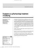 Cover page: Ecopipam as a pharmacologic treatment of stuttering.