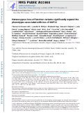 Cover page: Heterozygous loss-of-function variants significantly expand the phenotypes associated with loss of GDF11