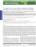 Cover page: A G-type lectin receptor kinase negatively regulates Arabidopsis immunity against root-knot nematodes.