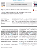 Cover page: Magnetic anisotropy and magnetodielectric coefficients in Cr2O3 and Fe0.4Cr1.6O3