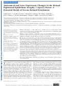 Cover page: Anatomical and Gene Expression Changes in the Retinal Pigmented Epithelium Atrophy 1 (rpea1) Mouse: A Potential Model of Serous Retinal DetachmentCharacterization of the rpea1 Mouse