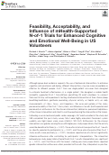 Cover page: Feasibility, Acceptability, and Influence of mHealth-Supported N-of-1 Trials for Enhanced Cognitive and Emotional Well-Being in US Volunteers