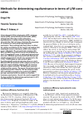 Cover page: Methods for determining equiluminance in terms of L/M cone ratios.