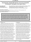 Cover page: Symptomatic Vaginal Infection by Neisseria meningitidis Resulting in Meningitis with Septic Shock