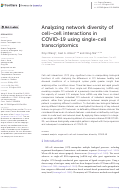 Cover page: Analyzing network diversity of cell–cell interactions in COVID-19 using single-cell transcriptomics