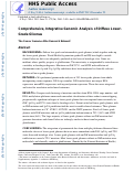 Cover page: Comprehensive, Integrative Genomic Analysis of Diffuse Lower-Grade Gliomas